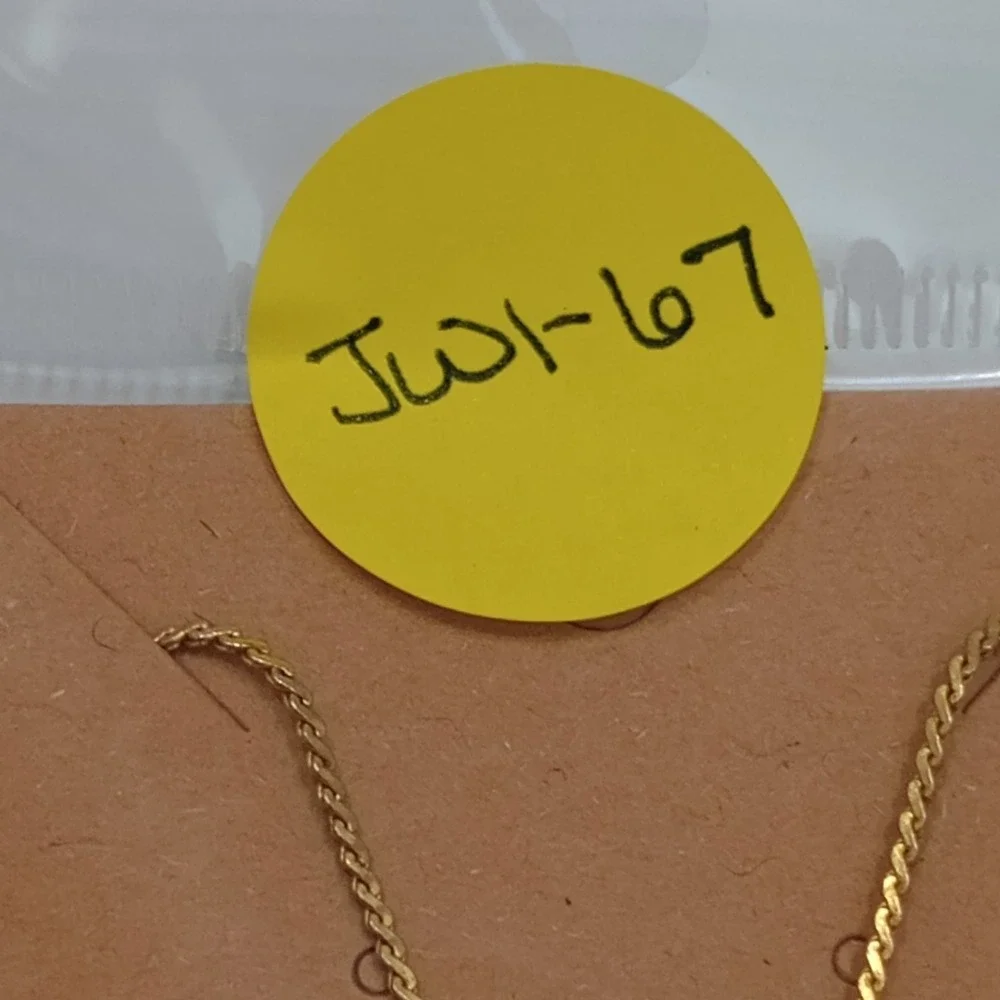 Vintage‎ Football Pendant Necklace JMF 1/20 Gold Filled